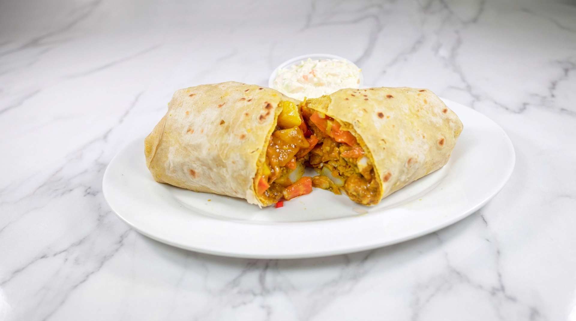 Curry chicken roti